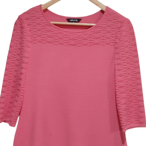 Misook Women's Sweater Pink 3/4 Sleeve Size XS - Picture 3 of 7